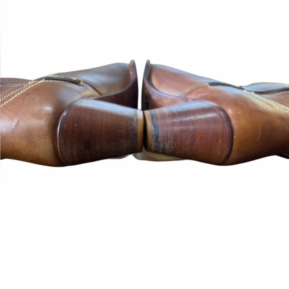 80’s Latinas Braid Vintage Leather Circle S Brazilian Campus Boot - Picture 6 of 16